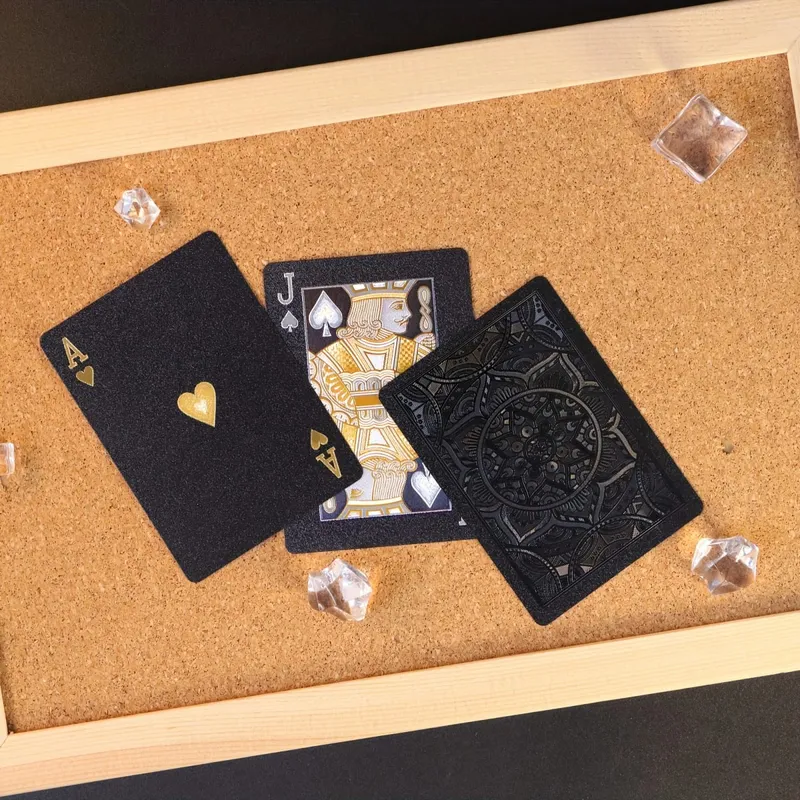 Black Gold Playing Card Game; Plastic Waterproof Poker Suit; Magic Package Board Game Gift Collection — image 5