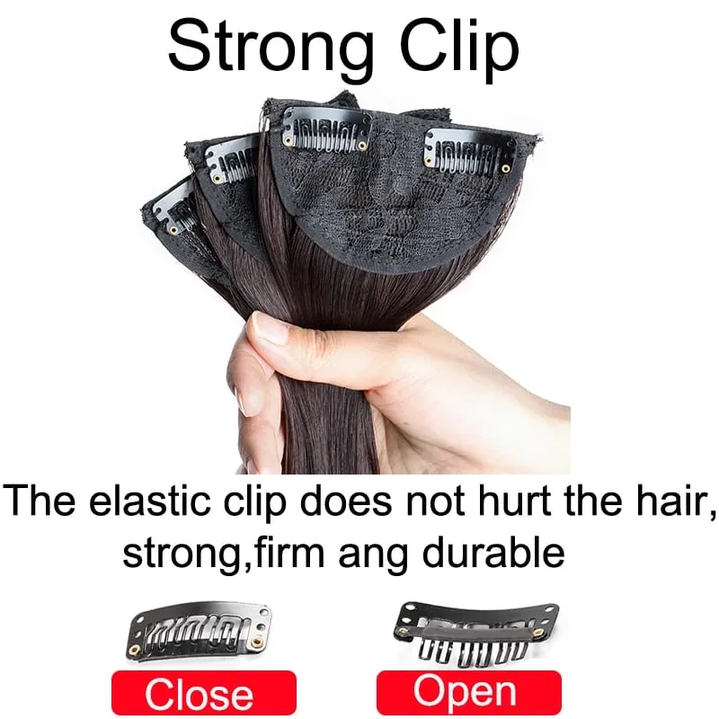 24Inch Synthetic Long Straight 3pcs/set Hair Extension Invisible Hair Thickening Hairpiece for Women Daily Use — image 5