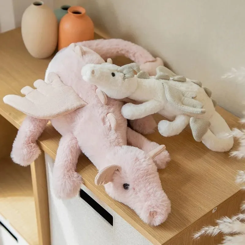 Blue Dragon Plush Toy Cute Soft Stuffed Animal with Colorful Spikes Wings Kids Birthday Gift Home Decoration Comfort Companion