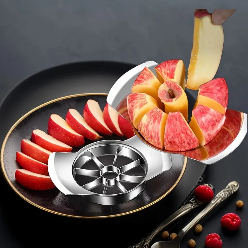 1pc Stainless Steel Slicer and Peeler Set for Apples Oranges and More - Easy-to-Use Kitchen Gadget Fruit Slicing Tool — image 5