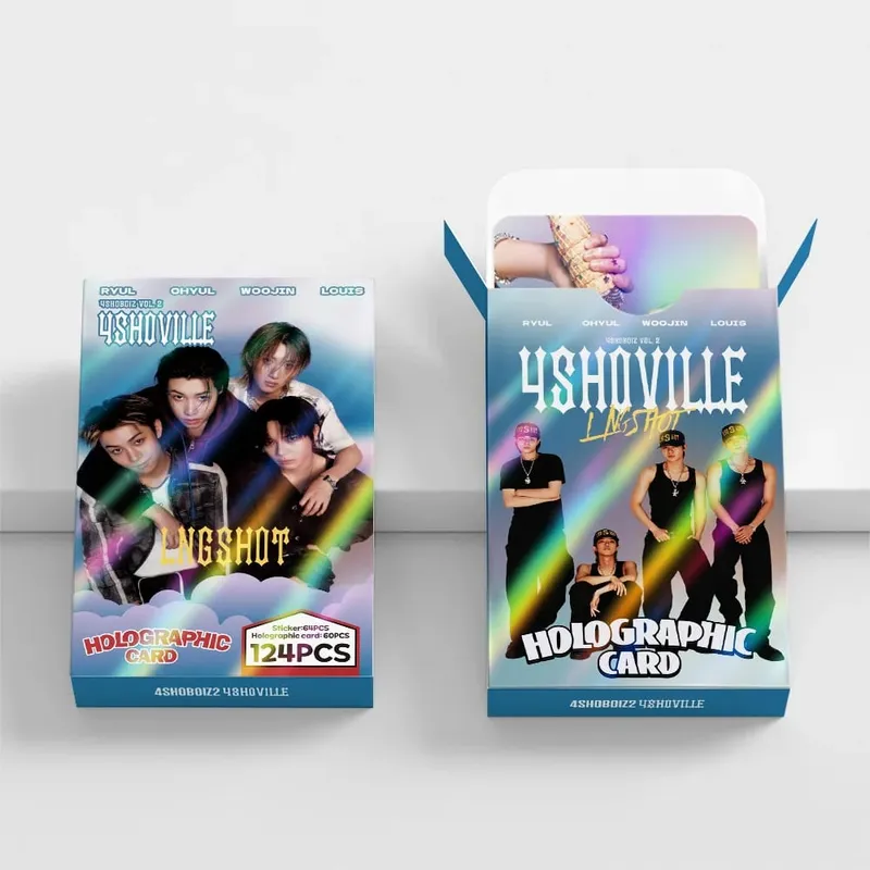 124PCSLNGSHOT MINI Album 4SHOBOIZ Vol.2 4SHOVILLE Card Photocards Kpop Merch Lomo Cards Set Fans Collection Cards Gift — image 4