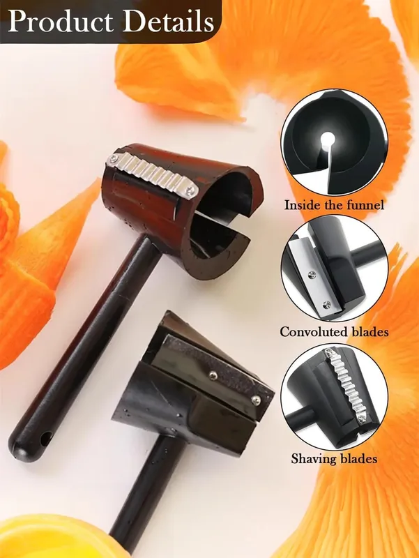 Vegetable Curler Peeler Fruit Carving Tools Carrot Sharpener for Garnishing Design Cutting Slicer Shaver for Carrots Vegetables — image 6
