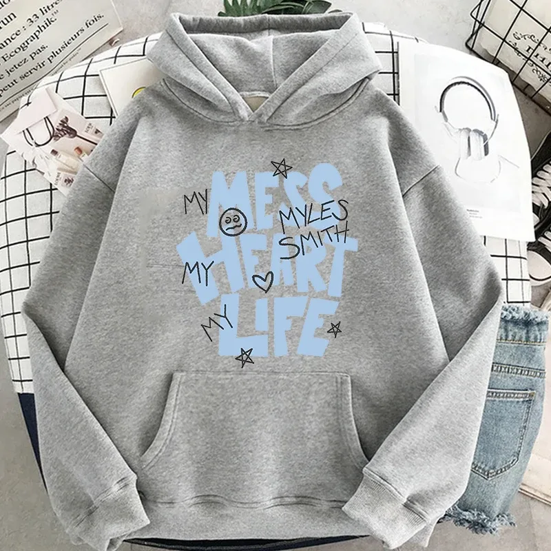 Myles Smith My Mess Tour Hoodies High Street with Hooded Long Sleeve Sweatshirts Hip Hop Unisex Casual Popular Trends Clothing — image 6