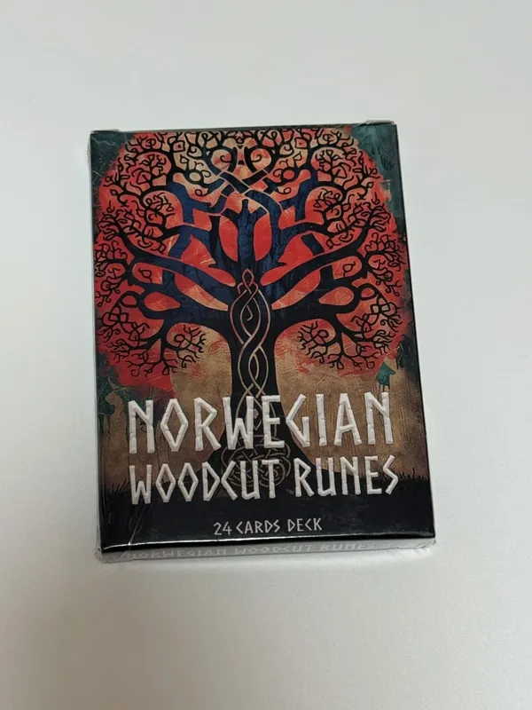 Norwegian Woodcut Runes Deck English 22pcs Board games runes series oracle deck