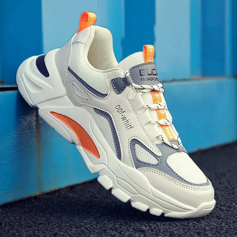 Spring 2026 Men's Trendy Breathable Mesh Sneakers Casual Running Dad Shoes Versatile Ins Style - New Arrival