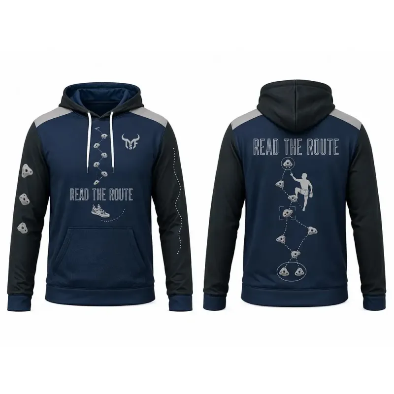 Climbing Themed Printed Hooded Sweatshirt Men's And Women's Outdoor Sport Pullover Autumn/Winter Casual Training Sports Hoodie
