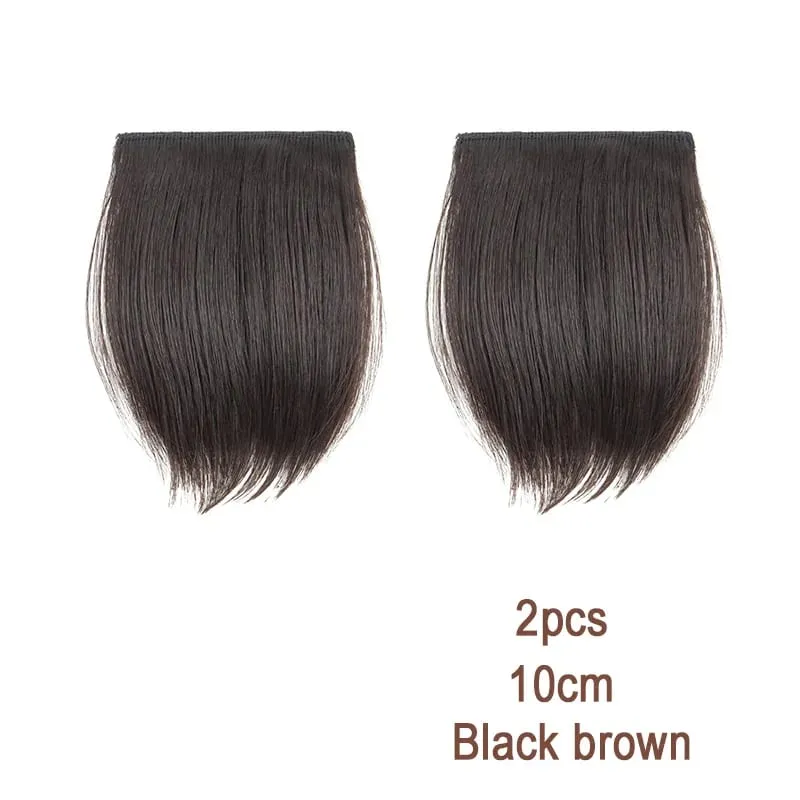 2pcs/Set Synthetic Hair Pads Hair Extensions Invisible Hairpieces for Hair Volume Increase Top Replacement Wig Accessories