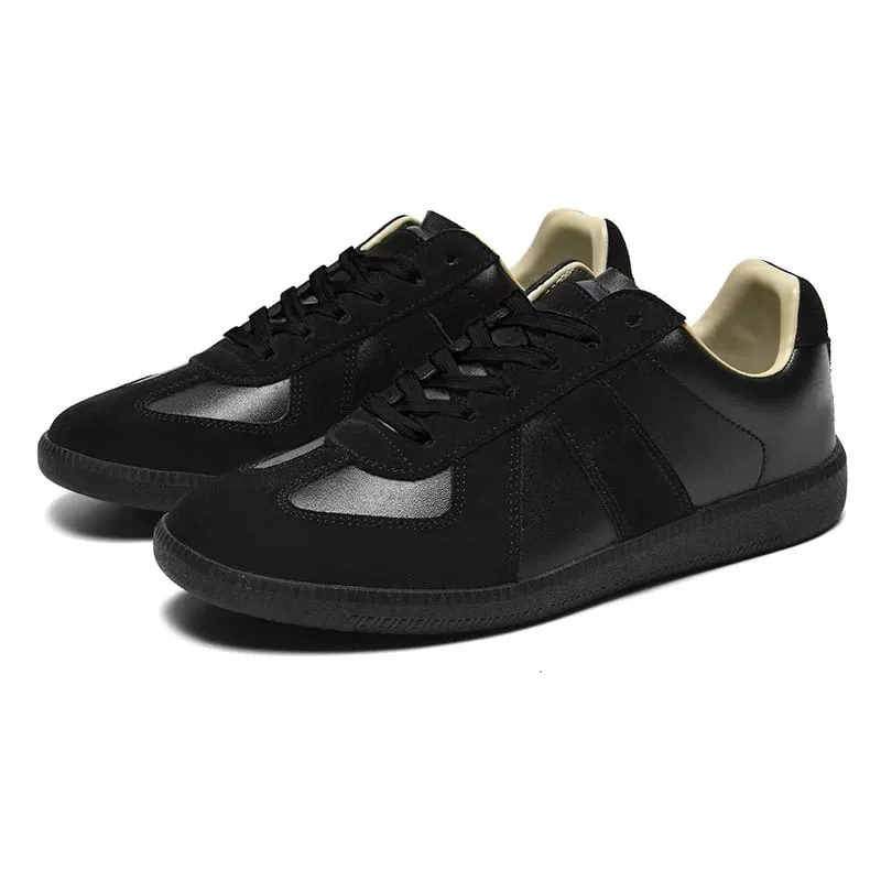 Men Retro Suede Leather Casual Sneakers Lace Up Flat Skate Shoes Comfortable Non Slip Sports Shoes for Men — image 16