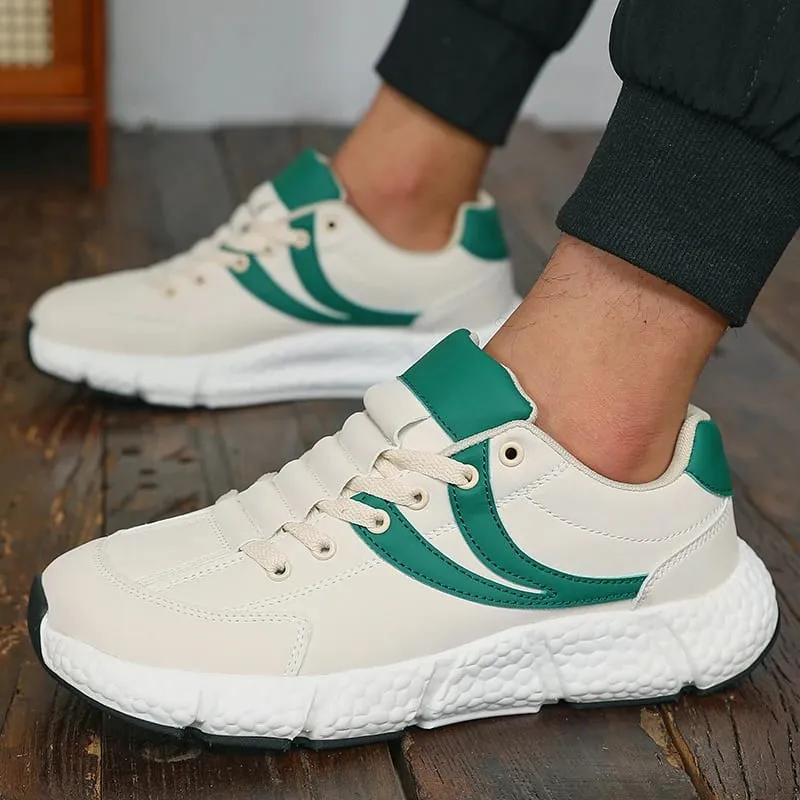 Men Women Leather Breathable Casual Sneakers Lightweight Soft Sole Loafers Daily Commute Walking All Day Comfort Running Shoes