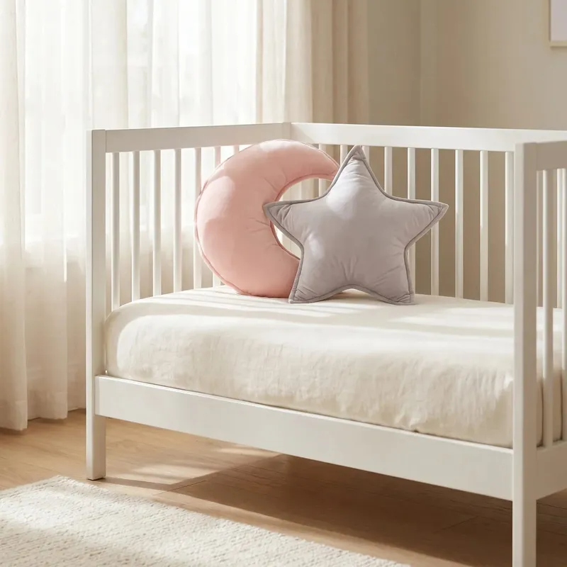 2 ชิ้น Moon และ Star หมอน Baby Room หมอนอิงนุ่มตกแต่งเนอสเซอรี่โยนหมอนเปลตกแต่งหมอนสำหรับห้องนอน Living — image 4