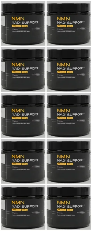 NMN NAD+ Support Capsules 1000mg Supports Cellular Energy Cognitive Health NAD+ Levels with TMG Quercetin 60 Capsules Adults