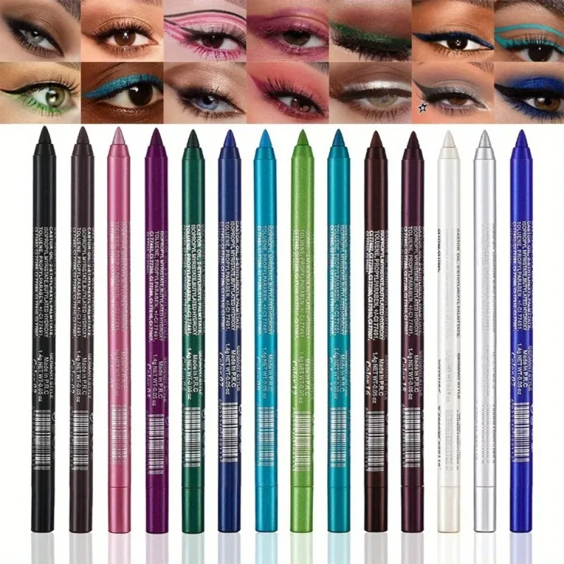 Matita per eyeliner perlescente a 17 colori, colorata, impermeabile, a lunga durata, opaca, liscia, facile da indossare, ombretto, penna per eyeliner, trucco per gli occhi — image 5