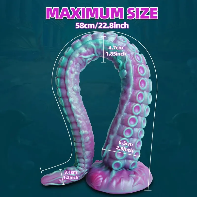 Fantasy Tentacle Dildo Monster Shape Soft Silicone Anal Plug Prostate Massager Huge Fake Penis Adult Erotic Sex Toys for Women