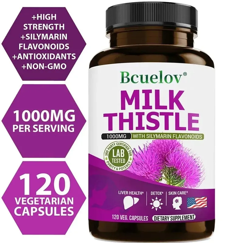 Milk Thistle Capsules Liver Health Support Gut & Immune Health Skin Beauty Liver Function — image 4