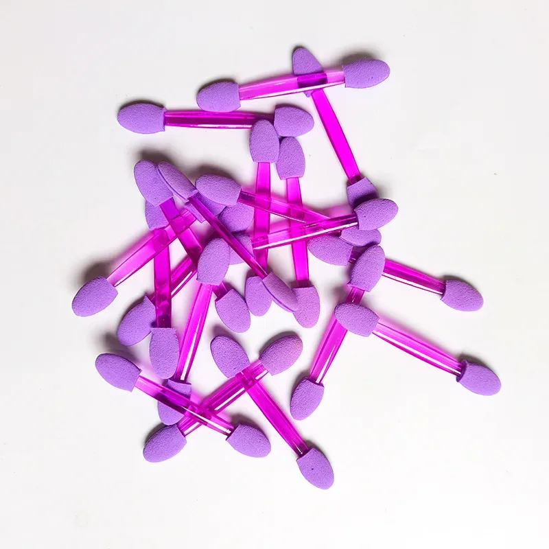 20PCS Disposable Dual Sides Eye Shadow Sponge Applicators with Different Length Shape Eyeshadow Brushes Makeup Applicator
