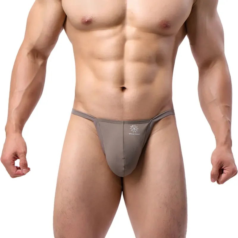 Men's Breathable Quick-Dry Fabric Thong Comfortable Briefs Low-Rise Underwear Sexy Innerwear Fashionable Brave Person — image 6