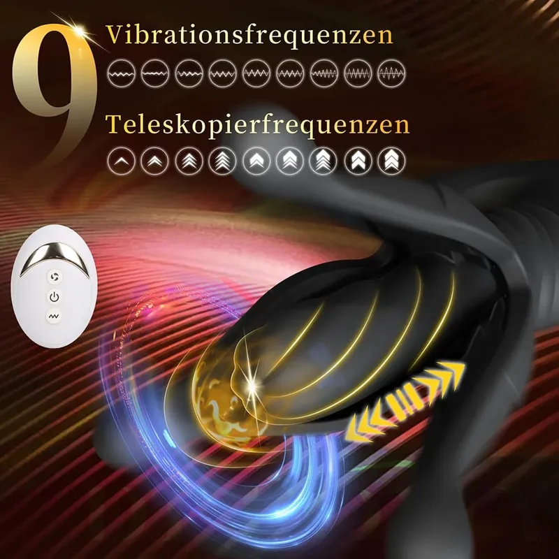 Remote Control Massager Vibrator Sex Toys Anal Plug 9 Tension Shock Flapping Thrusting Vibrating Butt Plug Prostate For Gay Toy — image 2