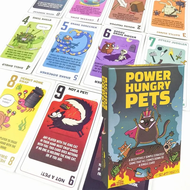 Family Gathering Power Hungry Pets Strategy Card Game Fun Board Game Cards — image 1