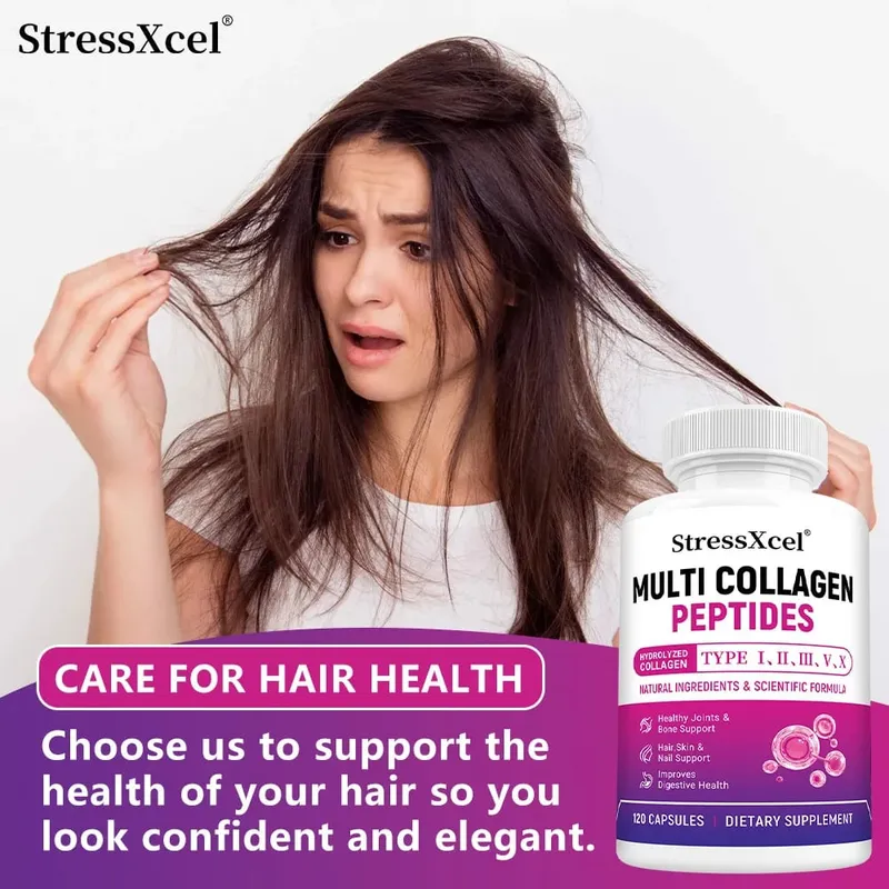 Κάψουλες Multi Collagen Peptides Type I II III V X Biotin Αντιγηραντική Δέρμα Μαλλιά Νύχια Αρθρώσεις Έντερο & Υποστήριξη Ανοσίας — image 4