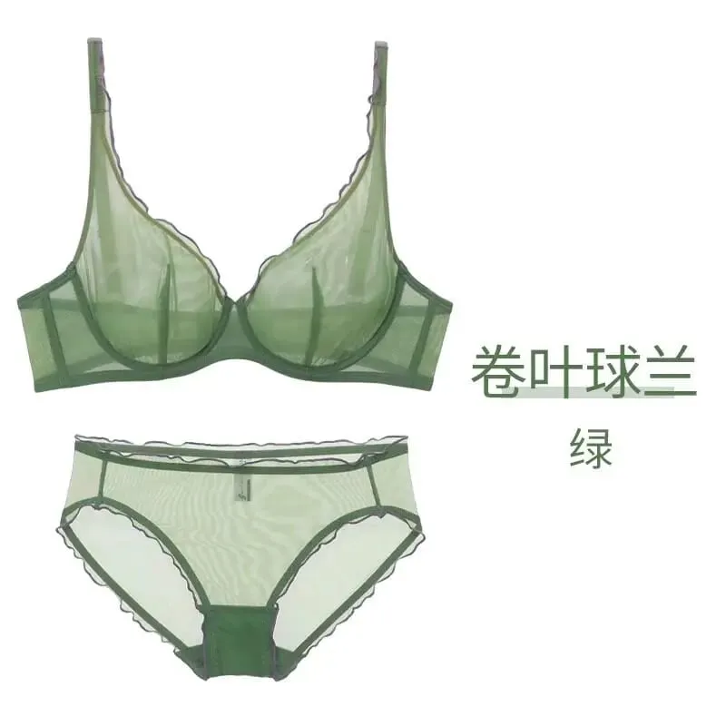 Ensemble de Lingerie Non rembourré pour femmes soutien-gorge Push Up bonnet complet soutien-gorge Push Up léger d'été pour femmes soutien-gorge de soutien Ultra mince meilleur vendeur — image 14