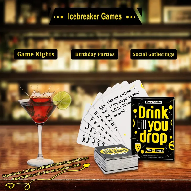 Drink Till You Drop Party Board Game Cards – Fun Social Drinking Game for Family Gatherings Friend Gatherings & Team Building — image 6