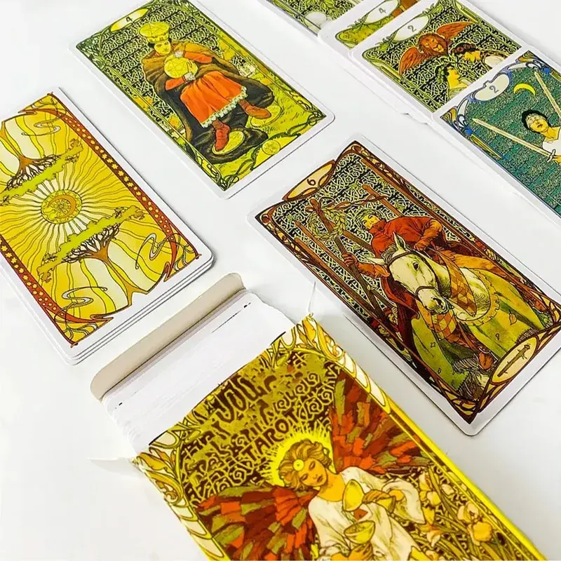 Baraja de Tarot de gran venta, 78 Uds., cartas, obra de arte mística, duradera y portátil, perfecta para guía espiritual y coleccionistas — image 5