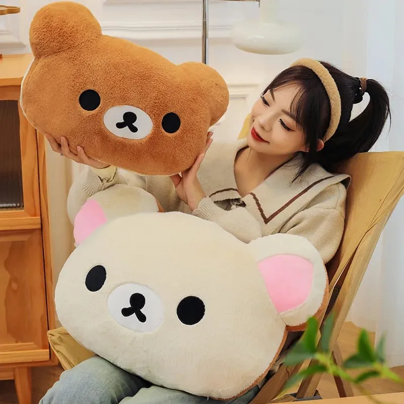 Best-Selling 40cm Kawaii Rilakkuma Plush Warm Hand Pillow Cartoon Bear Peluche Stuffed Toy Room Decorations Popular Gift — image 3