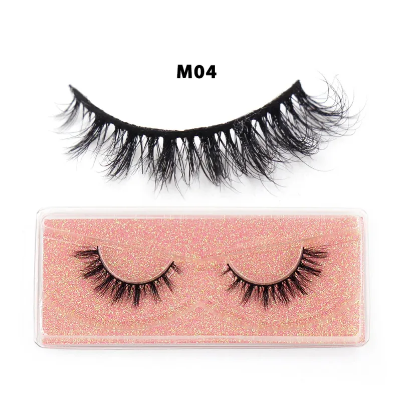 Short Natural 3D Mink Lashes Fluffy Wispy Fake Eyelashes Crisscross False Lashes Eyelash Extension Makeup — image 10