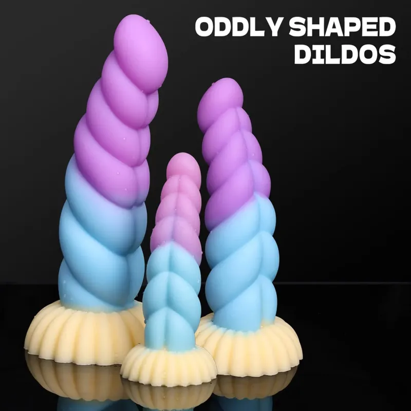 Fantasy Anal Plug Dildos Prostate Clit G-Point Stimualor Vagina Massage Butt Plug Soft Silicone Adult Sex Toys for Women and Men — image 3