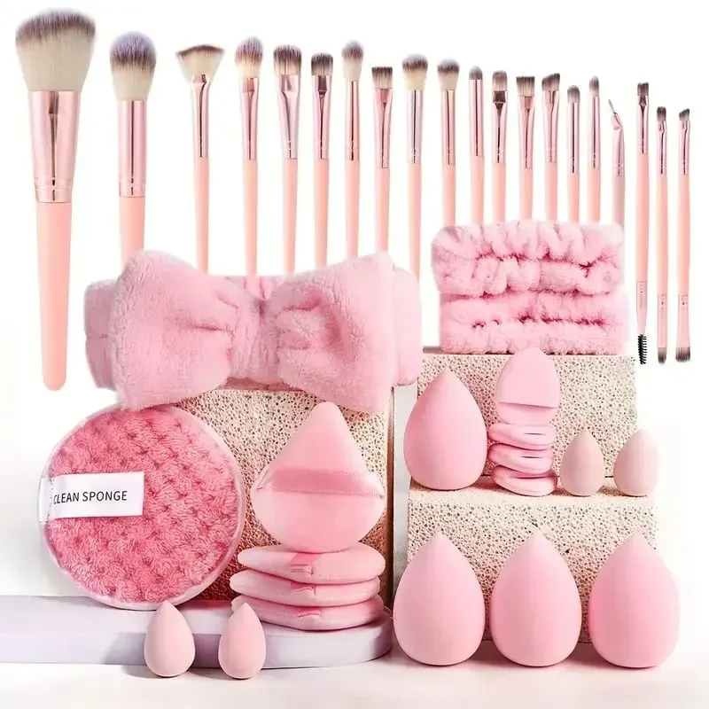 33 db-os beauty set sminkkészlet nagy és kis szépségszivacsok a hibátlan sminkfelvitelhez és a smink eltávolításához teljes készlet — image 32
