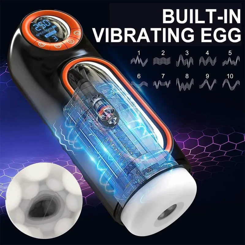 4 in1 Automatic Masturbators Cup Real Blowjob Thrusting Sucking Vibrating Vagina Intelligent Voice Adult Sex Toys For Men