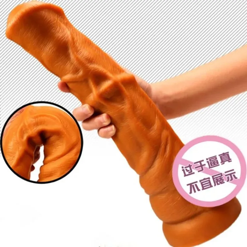Huge Horse Dildo Realistic Animal Penis Anal Plug Simulation Big Dick Masturbator with Suction Cup Adults Sex Toys for Women Men — image 1