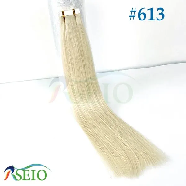 High Quality Tape in Human Hair Extensions Straight Hair Seamless Invisible 14"-22" 100% Real Natural Hair End Thicken — image 15