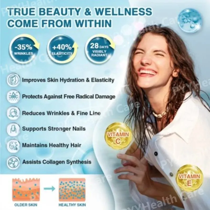 Marine Collagen Peptides Powder - Type I III Collagen with Probiotics Vitamin C & Hyaluronic- Unflavored - 12.35oz/35 Servings — image 5