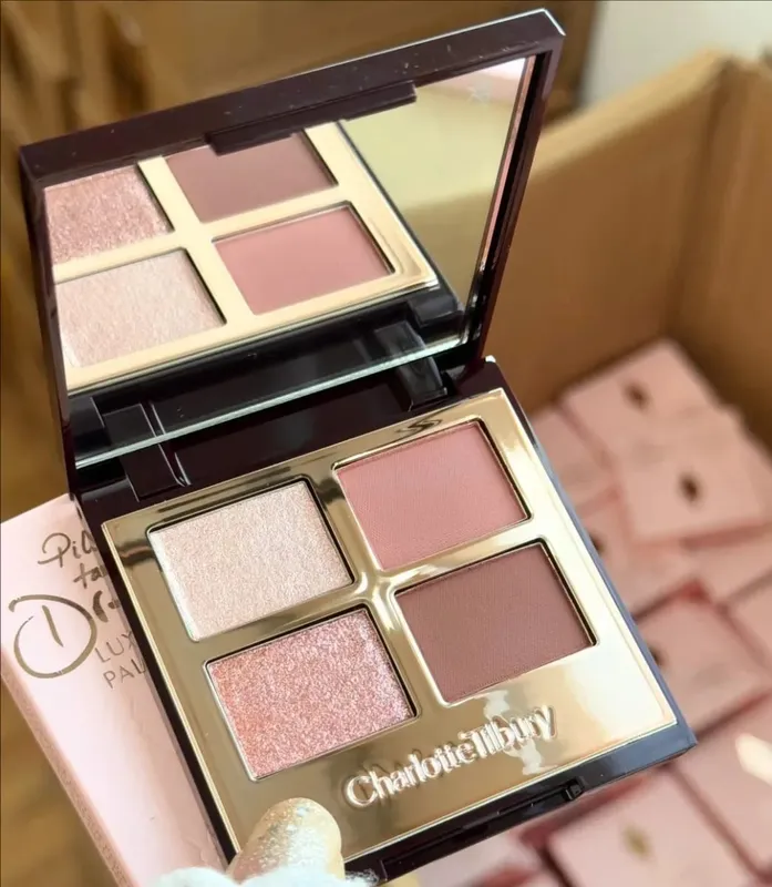 Charlotte Tilbury Brand Makeup 4 Kulay Eye Shadow Disc 5.2g Pillow Talk Kalikasan Madaling Kulay Foundation Eyeshadow Cosmetics — image 4