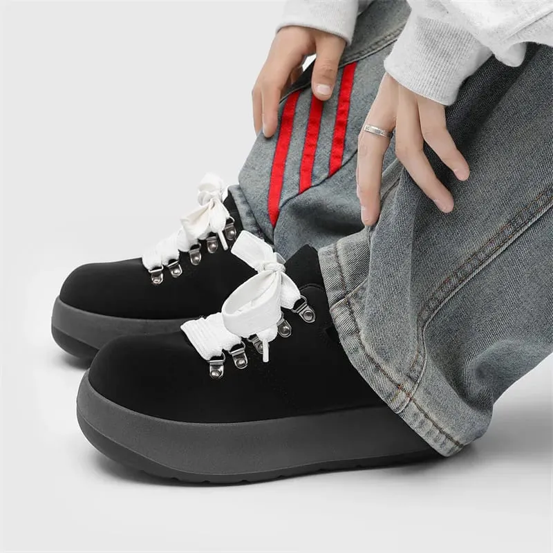 High Quality Men's Chunky Sneakers Skate Shoes Oversized Toe Casual Sneakers Comfortable Platform Shoes Footwear for Students