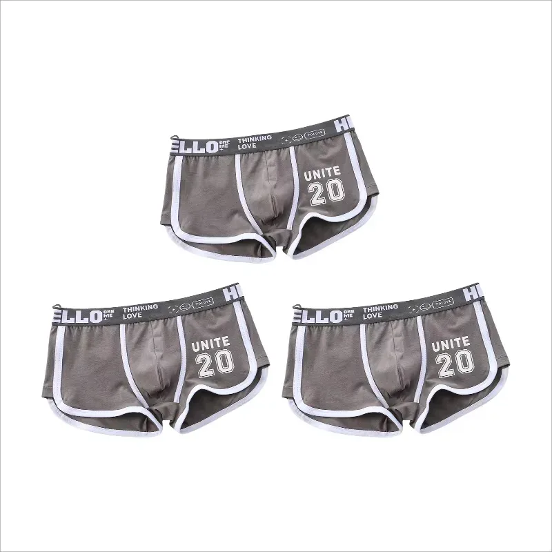 1/3 Quần Lót Nam Thể Thao Quần Lót Boxer Cotton Quá Khổ Màu Trơn Thời Trang Trẻ Trung Thể Thao Quần Lót Nam Thoải Mái thoáng Khí