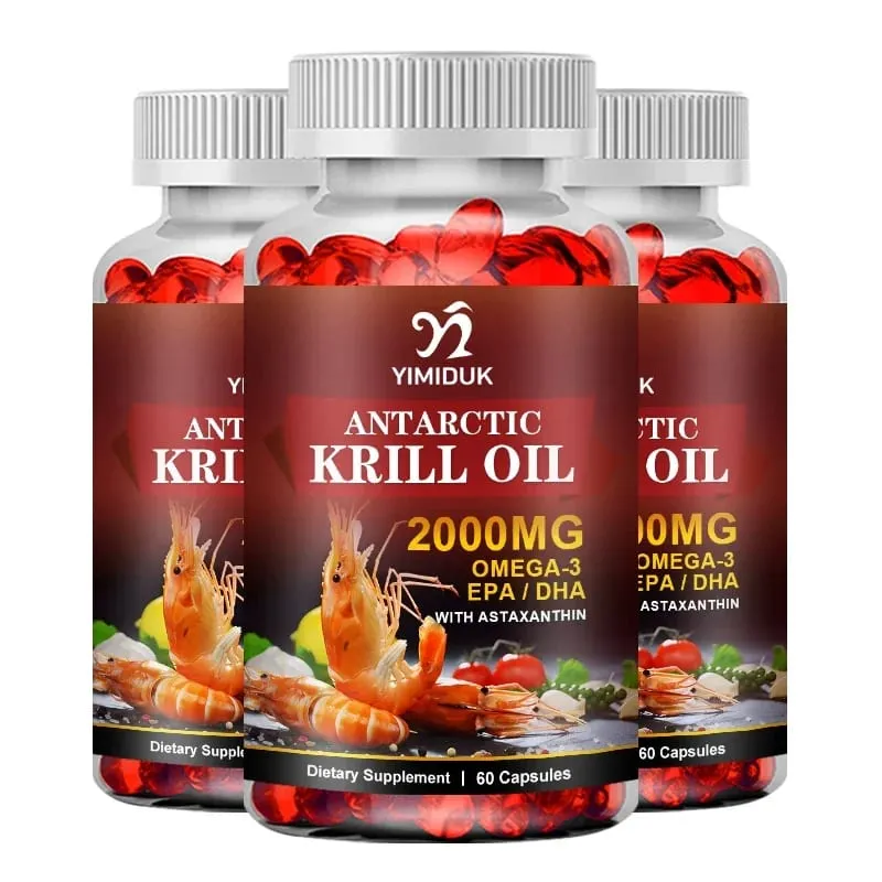 Pure Krill Oil 2000mg Supplement for Healthy Lipid Management Cardiovascular Protection Skin & Brain & Heart Health Non-GMO — image 8
