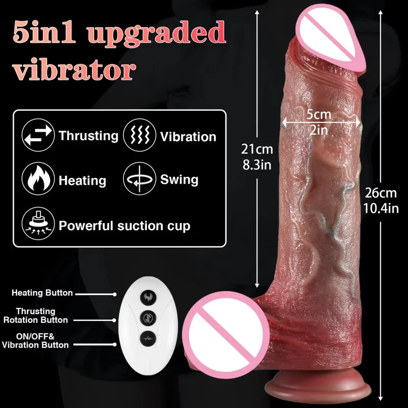 Realistic Dildo Vibrator Silicone Telescopic Penis Thrusting Remote Control Cock Big Dick Masturbation for Women Adult Sex Toys