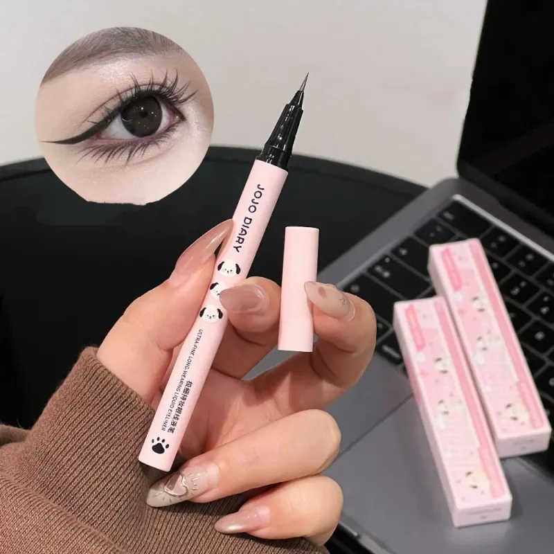 Quick-dry Eyeliner Pencil Makeup Lasting Smooth Ultra Thin Black Brown Matte Eye Liner Waterproof Liquid Eyeliner Pen Cosmetics — image 4