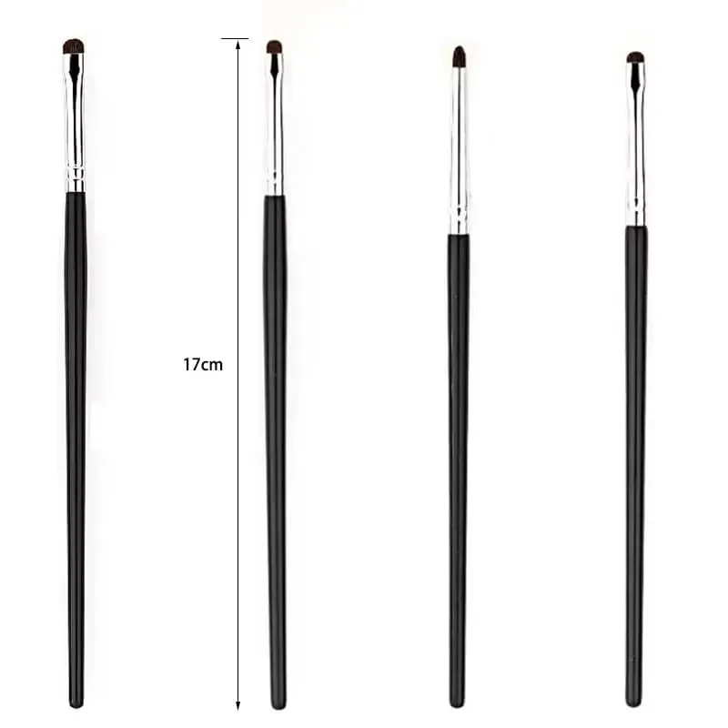 Juego de 4 brochas para sombra de ojos exquisitas y compactas hechas de crin para una mezcla precisa; Pincel Delineador de Ojos; Brocha correctora — image 4