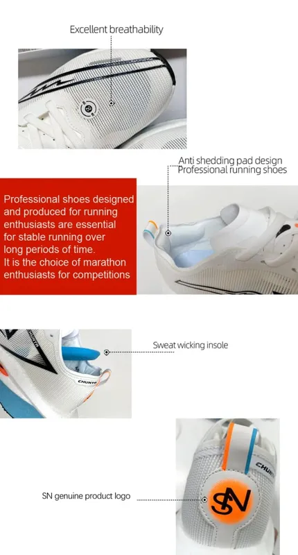 Men Running Shoes Marathon Carbon Board Speciality Sports Breathable Lightweight Women's Comfortable Athletic Chunta Sneakers — image 9