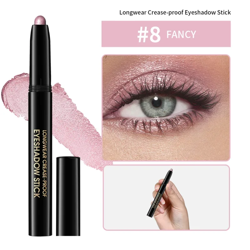 10colors Eyeshadow Stick Matte & Shimmer Shades Waterproof Smudge-proof Glitter Eyeshadow Pencil Stick Lasting Smooth Eye Makeup — image 16