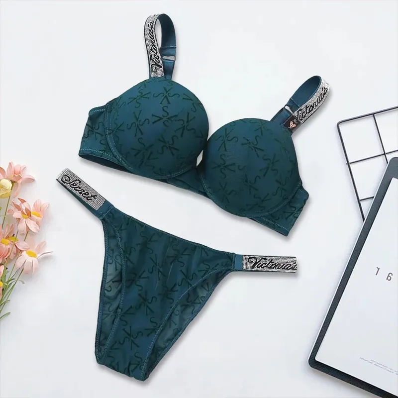 Victoria's Secret Women's New Sexy Lingerie Sporty Classic Padded Adjustable Push Up Lingerie Underwear Set Bras and Panty Set — image 2