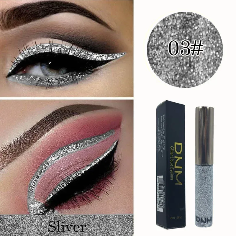 16 Colors Diamond Liquid Eyeliner Professional Silver Green Shiny Eyes Flash Long-lasting Liquid Glitter Eye Liner Beauty Makeup