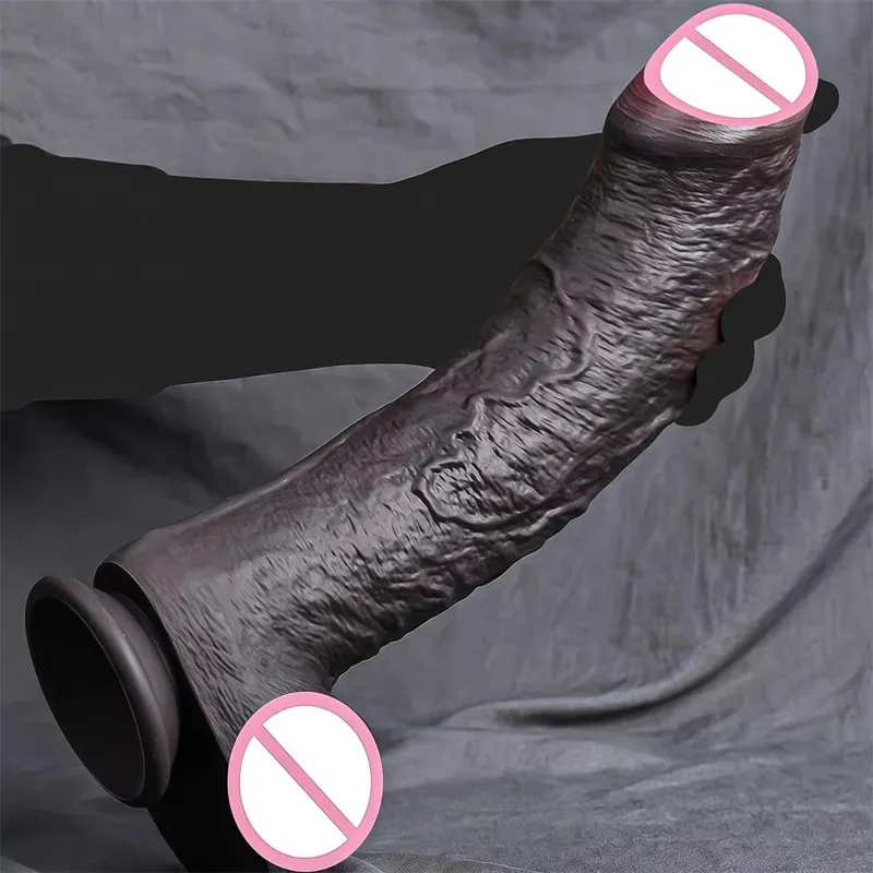Realistic Long Dildo Black Anal Plug Zabawki Erotyczne Big Penis Butt Plug Long Dick Sex Toys for Women Men Phallus Anal Dilator — image 3