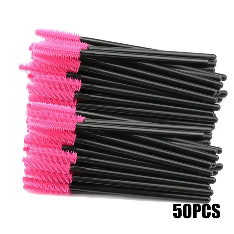 50/100pcs 속눈썹 브러쉬 실리콘 속눈썹 브러쉬 마스카라 완드 애플리케이터 여자 속눈썹 눈썹 화장품 메이크업 도구 — image 8