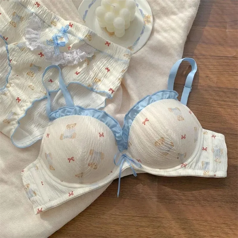Japanese Style Push Up Bra & Panty Set for Women - Cute Lingerie to Enhance Small Bust — image 9