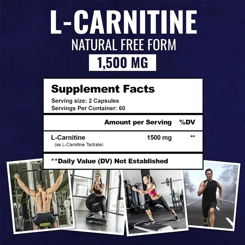 L-カルニチン酒石酸塩プレミアムカプセル 1500 mg - 自然エネルギー生成が代謝をサポート — image 2