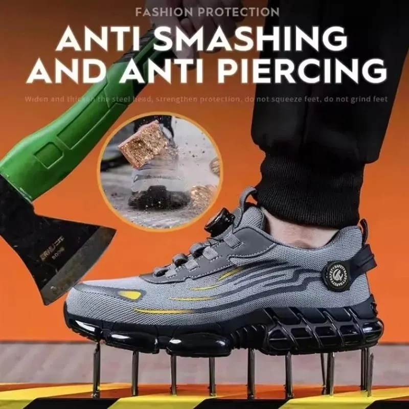 Sizes 36-48 Safety Shoes Steel Toe Smash Puncture Proof Workwear Shoes for Men Sneakers Anti-slip Zapatos De Seguridad De Hombre